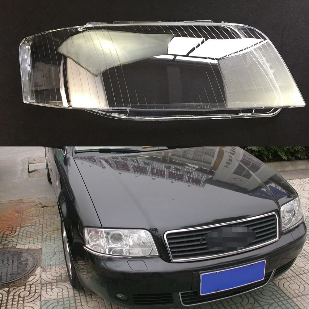

For Audi A6 2003 2004 2005 Transparent Car Headlight Headlamp Clear Lens Front Auto Shell Cover