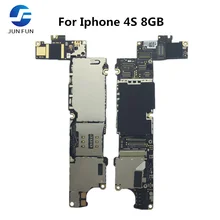 Бренд Jun Fun Полная работа разблокирована для Iphone 4S 8 Гб Материнская плата MB пластина