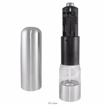 

Stainless Steel Round head Electric Salt Pepper Mill Spice Grinder Muller Home Kitchen Tool