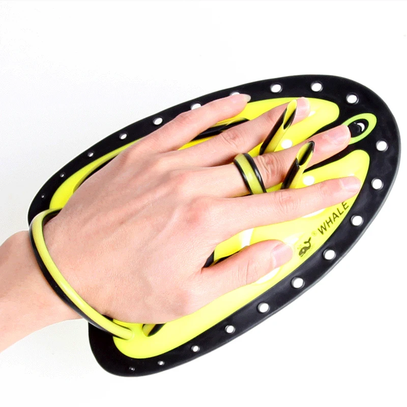 Professional Swim Fins Paddles Training Adjustable Silicone Hand bed