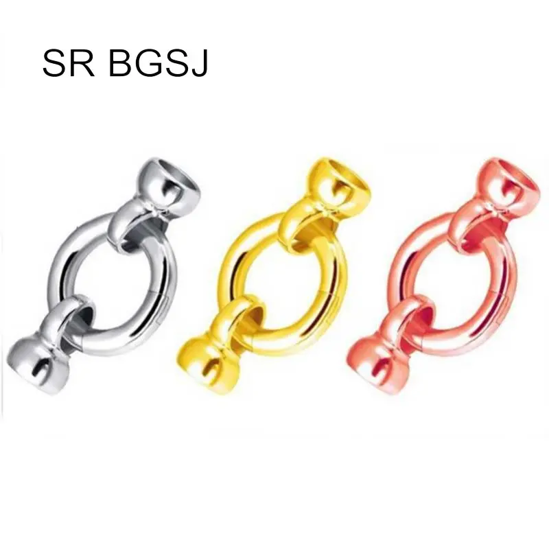 

Free Shipping 15mm 16mm 18mm 20mm 3 Colors Jewelry Design DIY Gold Plated Silver S925 Spring Ring Buckle Findings Clasp