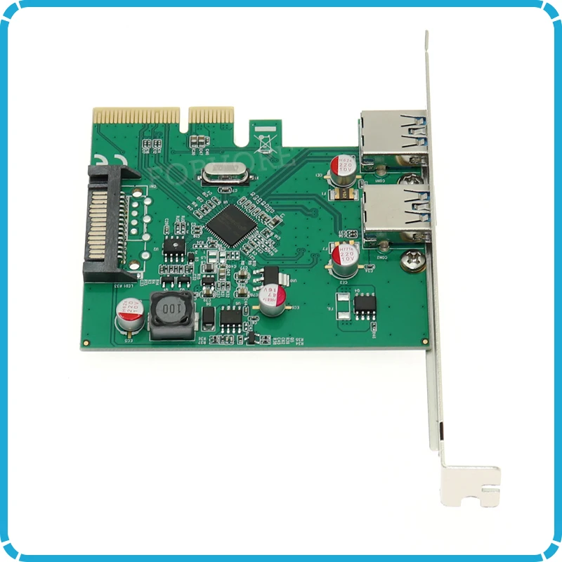 PCIE PCI Express to usb 3.1 type A 2 port usb pci e riser card adapter type c Reversible card