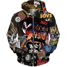 Дропшиппинг, новинка, модные оригинальные толстовки с 3d молнией, рок-группа, 3d принт, для мужчин и женщин, толстовка с капюшоном, одежда