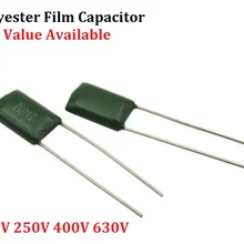 20 шт полиэстеровый пленочный конденсатор 100V 2A154J 2A224J 2A334J 2A474J 150/220/330/470NF 0,15/22/33, 47(Европа) мкФ 2G103J 400V 10NF 0,01 мкФ