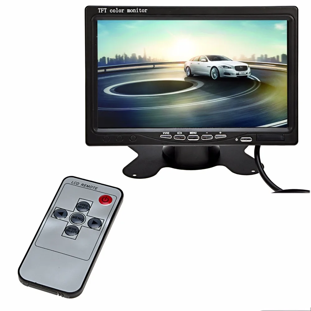 Kebidumei Высокое качество HD " TFT цветной ЖК-монитор заднего вида автомобиля камера DVD видеомагнитофон с пультом дистанционного управления-черный для Audi