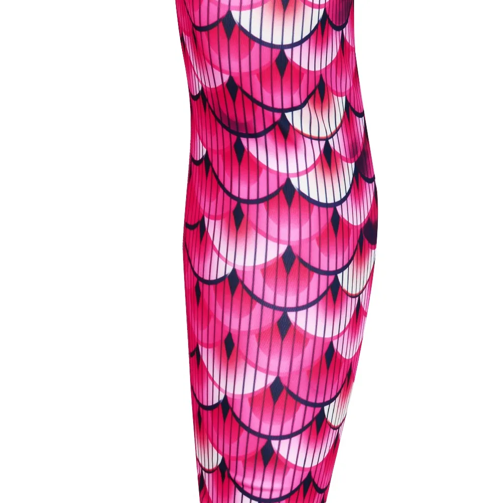 Pink mermaid fish scales yoga pants yoga leggings fitness activewear gear outfits legging for women dragon scales (5)