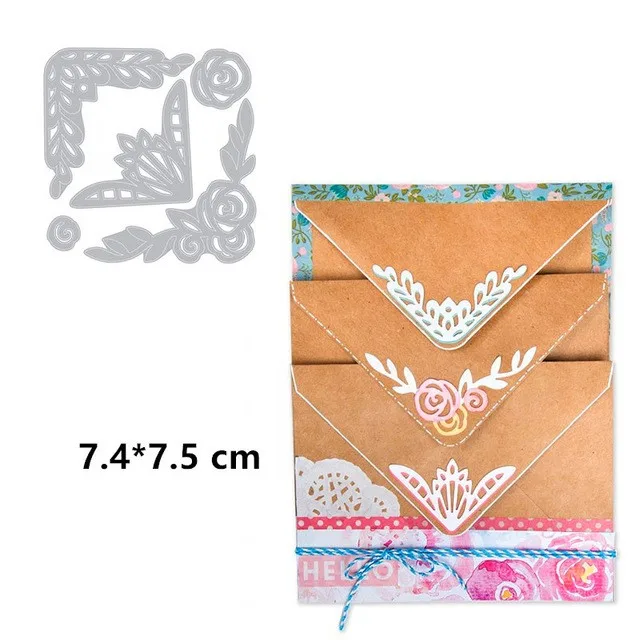 

5 Pcs Angle Flower Metal Cutting Dies Embossing Scrapbooking Stencil Craft Cut Dies For DIY Card Making Crafts Handmade
