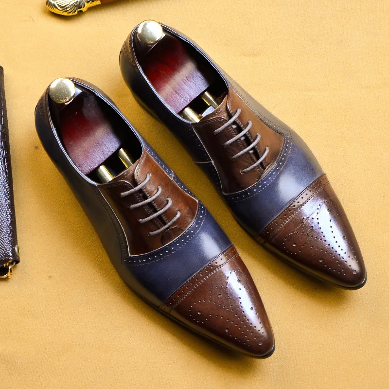 

Men leather shoes business dress suit shoes men brand Bullock genuine leather black slipon wedding mens shoes Phenkang