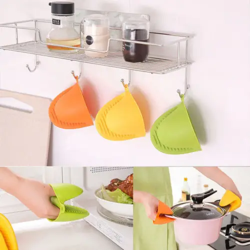 

Silicone Kitchen Organizer Insulated Heat Pot Clips Microwave Oven Gloves Hot Plate Clip 1 PCS Anti-scald Thicken
