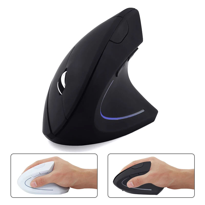 

GOOJODOQ Wireless Vertical Mouse Optical 2.4GHz 1600 DPI Ergonomic USB Game for PC Laptop Desktop Computer Game Gaming Playing