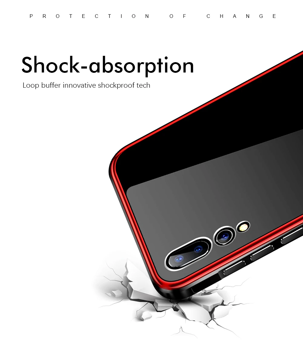 Ascromy For Huawei P20 Pro Case Metal Bumper Tempered Glass Back Cover For Huawei P 20 P20pro Funda Shockproof Coque Accessories (3)