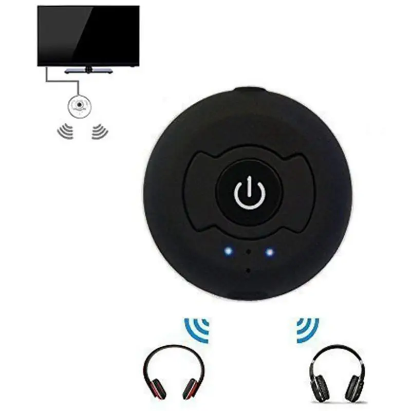 

Portable TV Bluetooth 4.0 A2dp Audio srereo Transmitter RCA/3.5mm Support Pairing Two Headsets Simultaneously for TV PC CD Pla