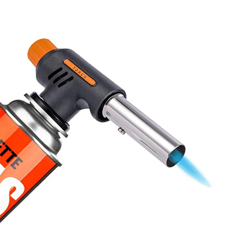 

1 PC Barbecue Igniter Stainless Steel Plastic Lighters Outdoors BBQ Party High Temperature Flamethrower Kitchen Blowtor Supplies