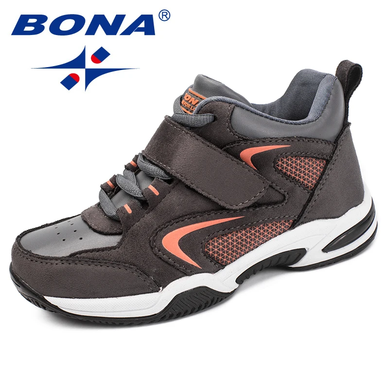 بونا جديد وصول الكلاسيكية نمط الأطفال حذاء كاجوال الاصطناعية الفتيات رياضية أحذية هوك و حلقة الفتيان المتسكعون شحن مجاني