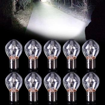 

CITALL 10pcs Motorcycle Head Light Headlight Bulb 12V 35W B35 BA20D fit for Chinese GY6 Scooter Moped ATV