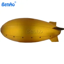 AO371 Бесплатная доставка 6 м золотой надувные дирижабль Zeppelin с золотой хвост/прозрачный/clear дирижабль для надувные