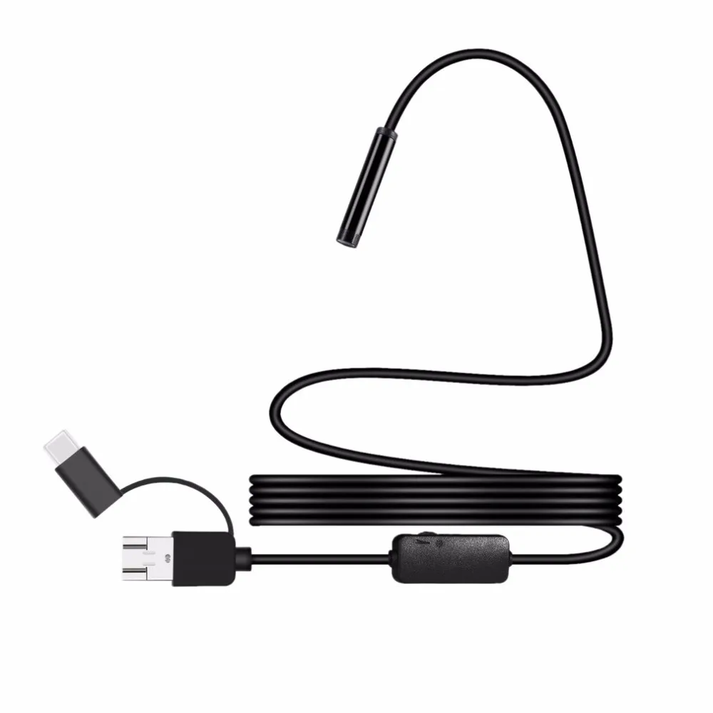 8 мм USB 3 в 1 эндоскоп Micro Type c 2/3.5/5/10 м 1200P HD бороскоп трубка Водонепроницаемая IP68