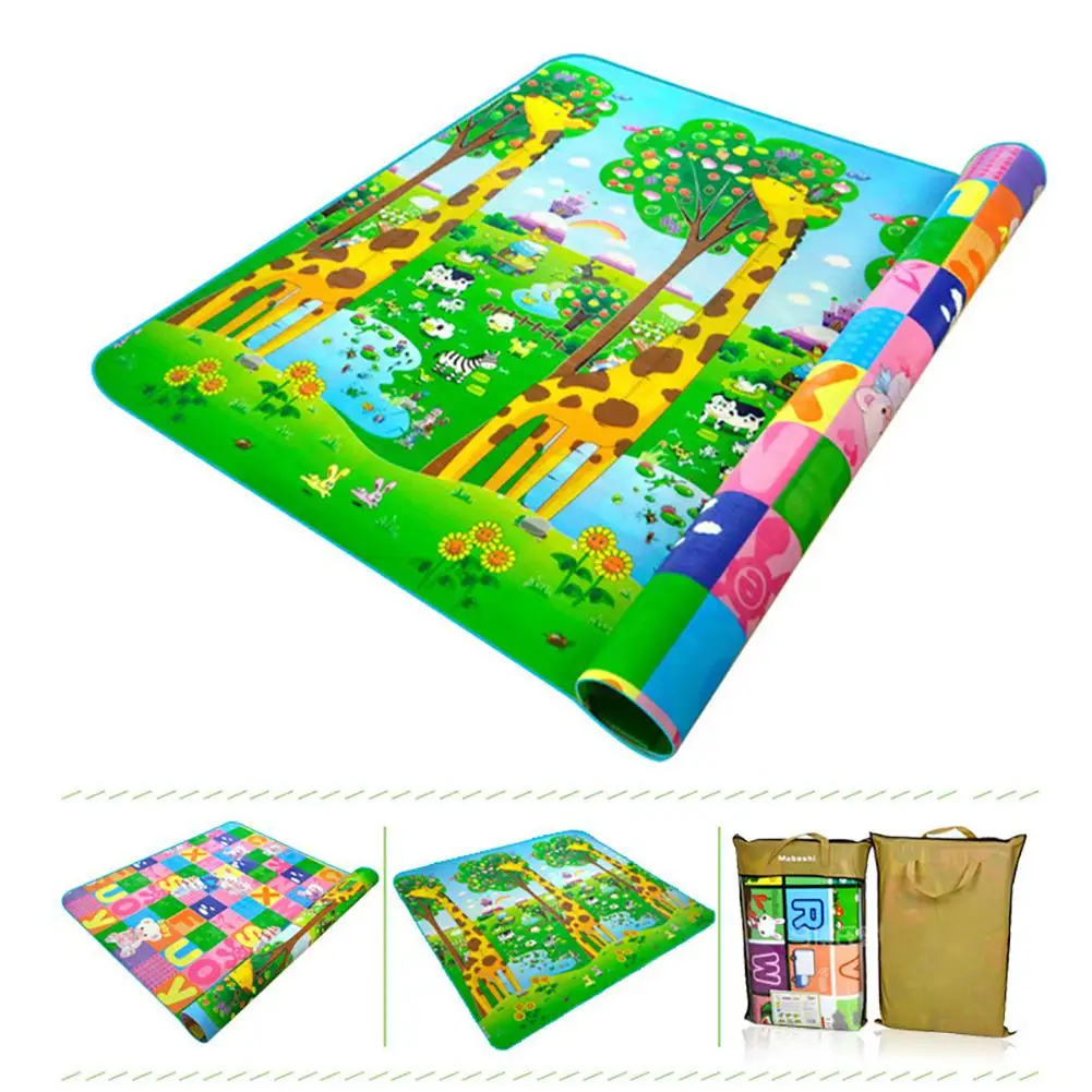 2*1.8M Climbing Mat Double sided Giraffe Pattern Baby Crawling Mat