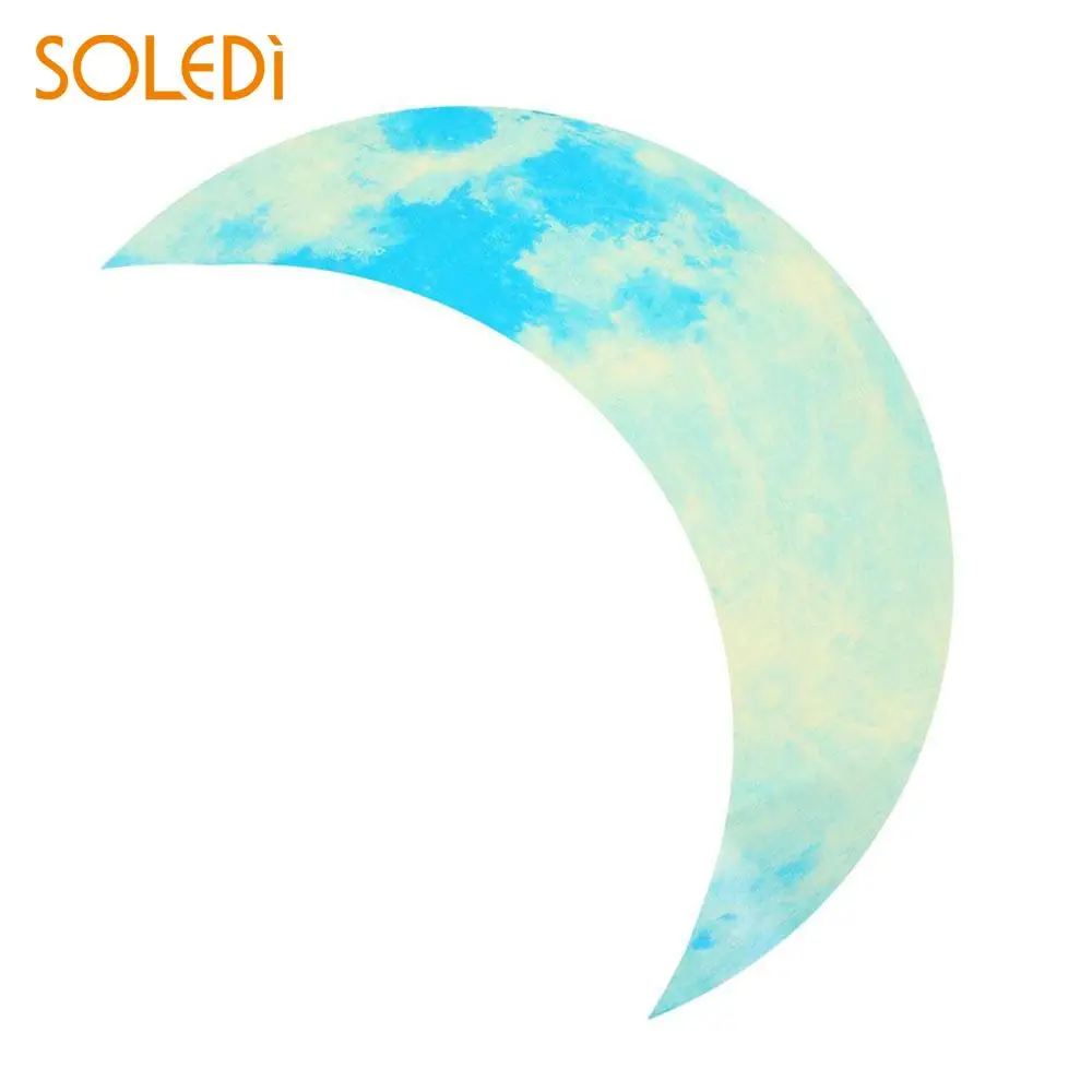 

Nordic 30cm Crescent Home Decor Luminous Wallpaper Creative Lovely Fuorescent Wall Stickers Mural Art Living Room Moon Decal DIY