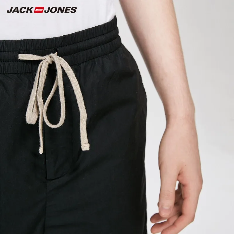 JackJones мужские хлопок Большие зауженные карманы чистый цвет повседневные укороченные брюки 219114522