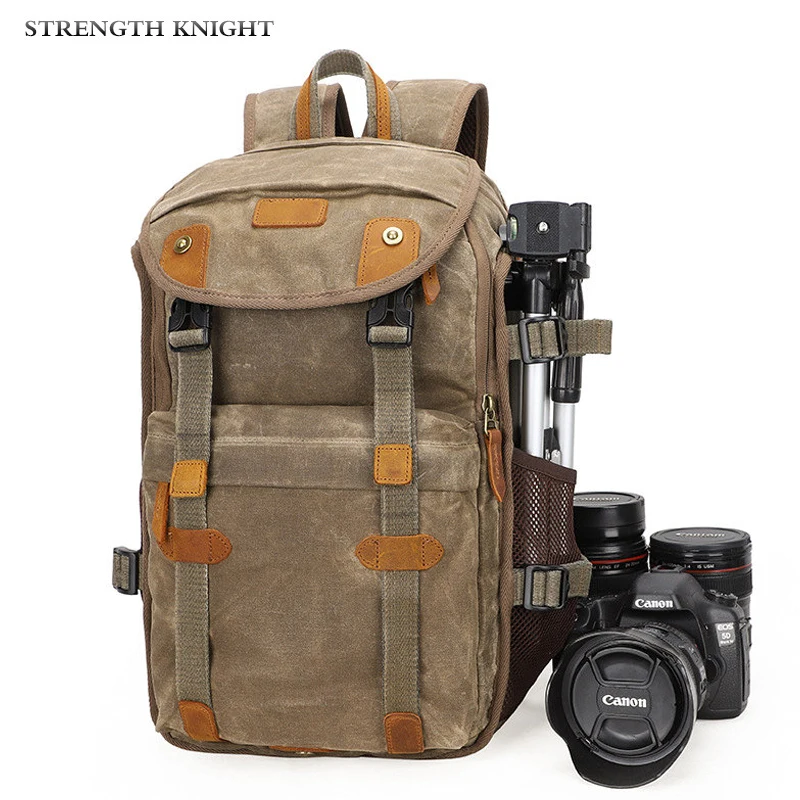 Nouveau Sac A Dos Pour Appareil Photo Reflex Sac Etanche Toile Et