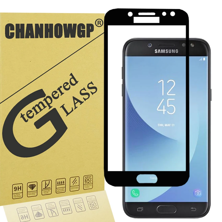 

Full Tempered Glass For Samsung Galaxy J3 J5 J7 2017 on J330 J530 J730 Duos Screen Protector Case full body Cover Guard Verre 9H