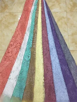 

Sequined Mesh Tulle Lace African Net Sequins Lace Fabrics High Quality Indian Lady Evening Dresses Mesh Lace Material green pink