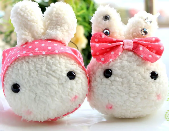 H 10 Rice Plush balls rabbit lovers rabbit plush toy cell phone/ mobile