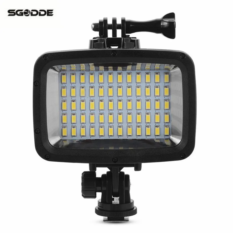 

Pool 60 LED Filter Waterproof Camera Diving Video Light Professional Camcorder Lamp 1800LM 40m Diving for GoPro Hero For DSLR