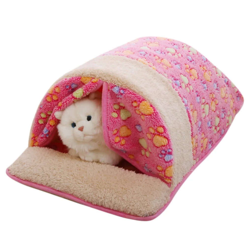 

Detachable Pet Warm Dog Cat Bed Cover Windproof Nest Winter Sleeping Bag Warm Kennel Cat Puppy House Wash Rabbit Puppy Nest Beds
