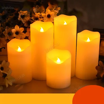 

Wave mouth led electronic candle lamp fake Candle wedding party birthday proposal confession decorative Lights CD50 W02