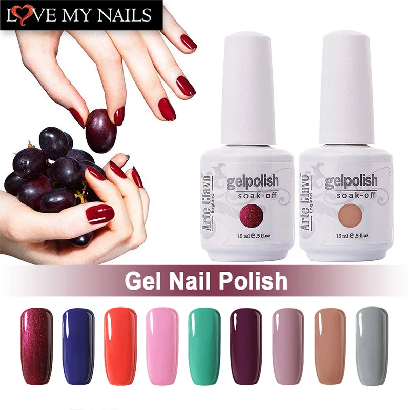 

15ml Arte Clavo Any 1 Color Permanent Varn Colored UV Gel Polish Nail Remover Bottle Gel Lacquer Nail Gel Soak Off Gel