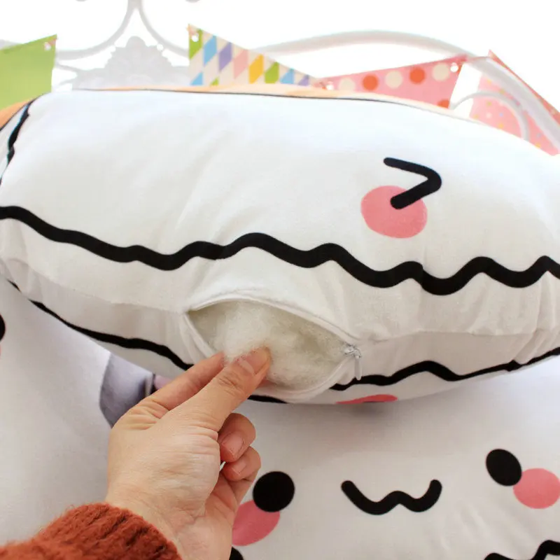 1 шт. 45 см * 40 Kawaii лососевая подушка в виде суши фаршированная плюшевая рулонная