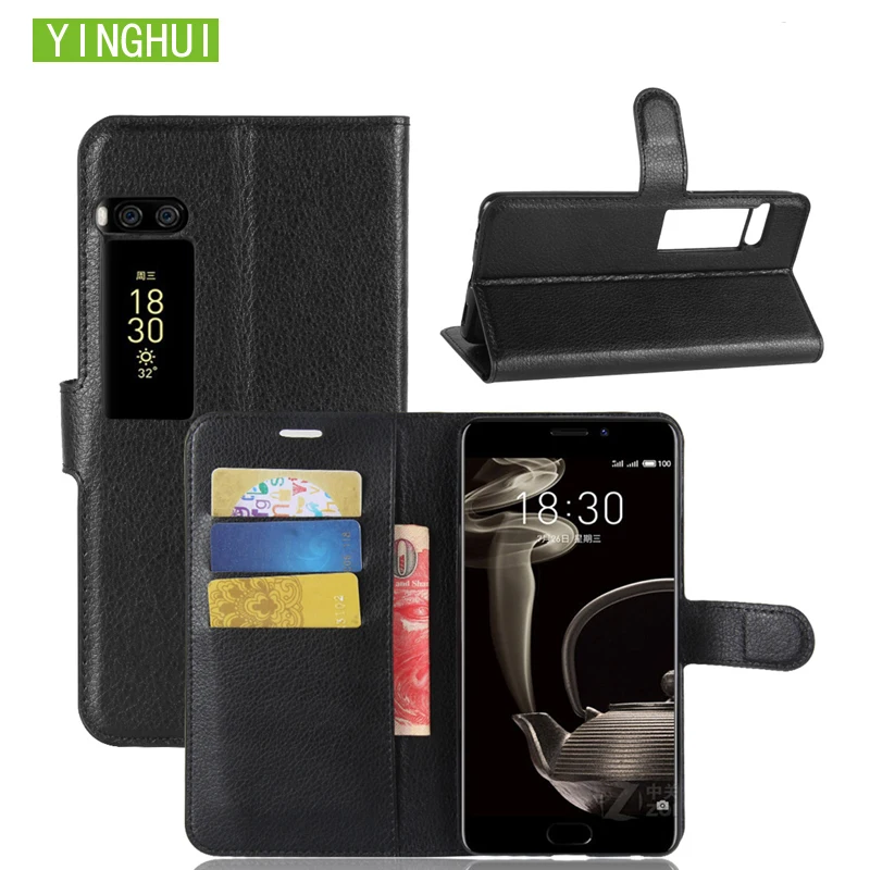 

YINGHUI For Meizu Pro 7 pro7 Case Flip Leather Phone Case Wallet Leather Stand Cover Cases For Meizu Pro 7 Plus 7plus