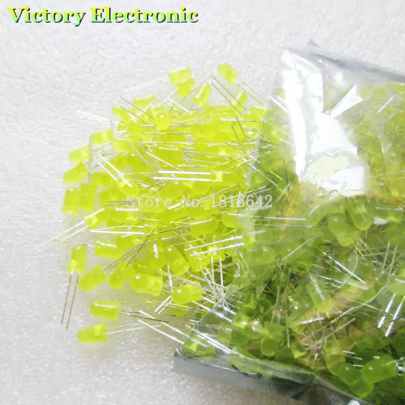 

200PCS/Lot 5MM Yellow LED Diode Round Diffused Yellow Color Light Lamp F5 DIP Highlight New Wholesale Electronic