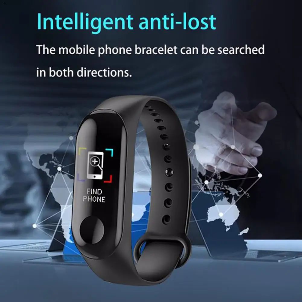 

2019 NEW M3 Color Screen Smart Bracelet Sports Pedometer Fitness Watch Running Walking Tracker Heart Rate Pedometer Smart Band