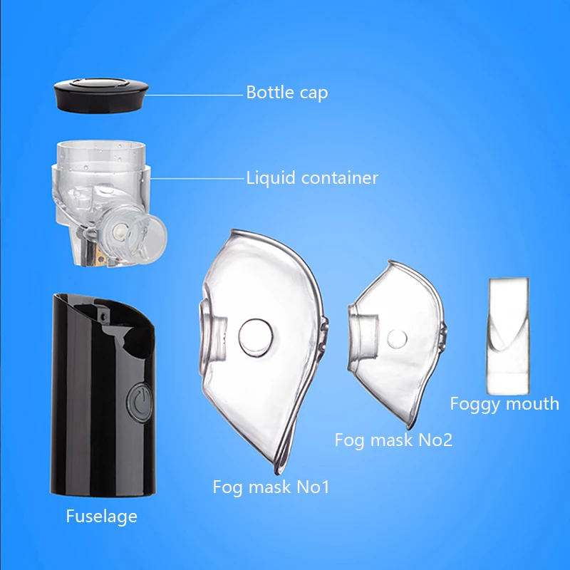  Handheld Household Mesh Nebulizer Portable Asthma Inhaler Nebuliser For Baby and Adult Personal Ste