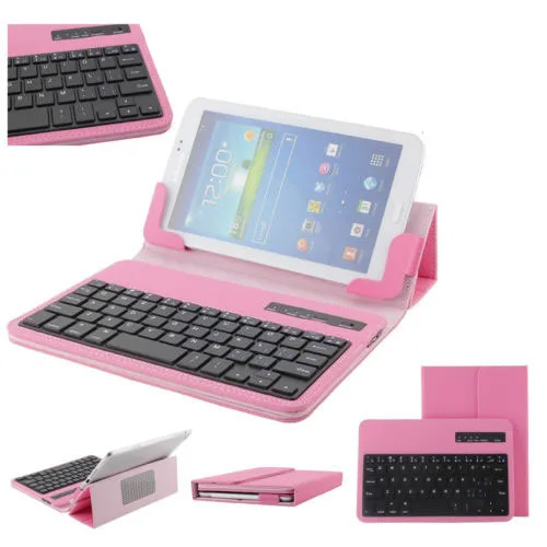Удлинитель с Съемный Bluetooth клавиатура ABS с из искусственной кожи чехол-подставка для Samsung Galaxy tab 3 7,0 tab 4 7,0 8,0 Примечание 8,0