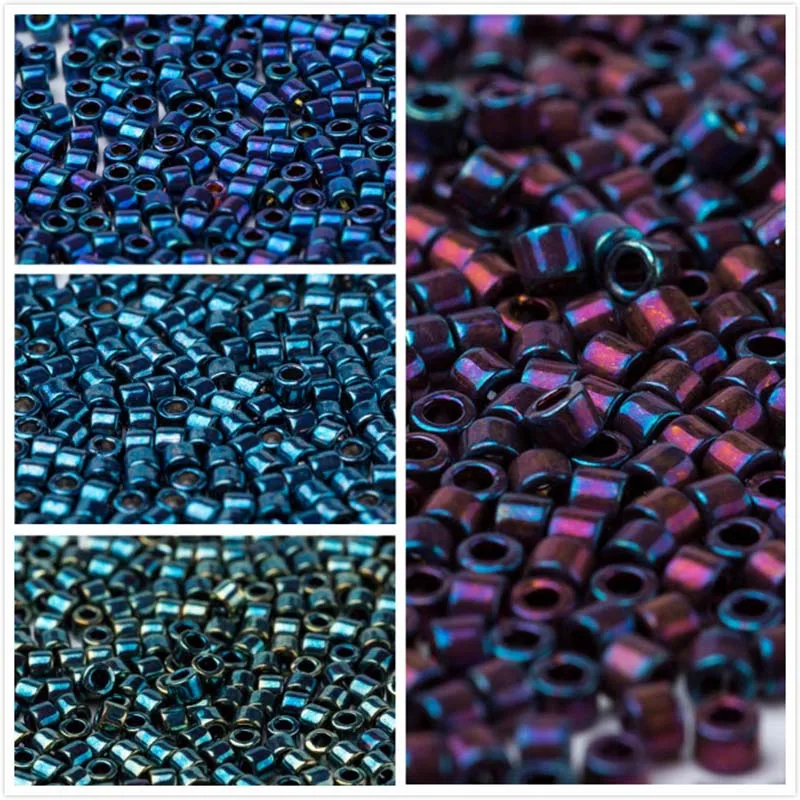 Тайдиан Boho DB1004 металлик темно сливы золотой блеск Miyuki Delica Seedbeads дизайн ногтей