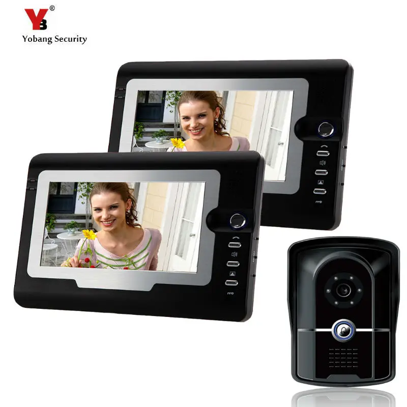 

7'' TFT LCD Wired Door Home Intercom Video Doorbell System Doorphone IR COMS Night Vision Outdoor Camera 1000TVL Color Monitor