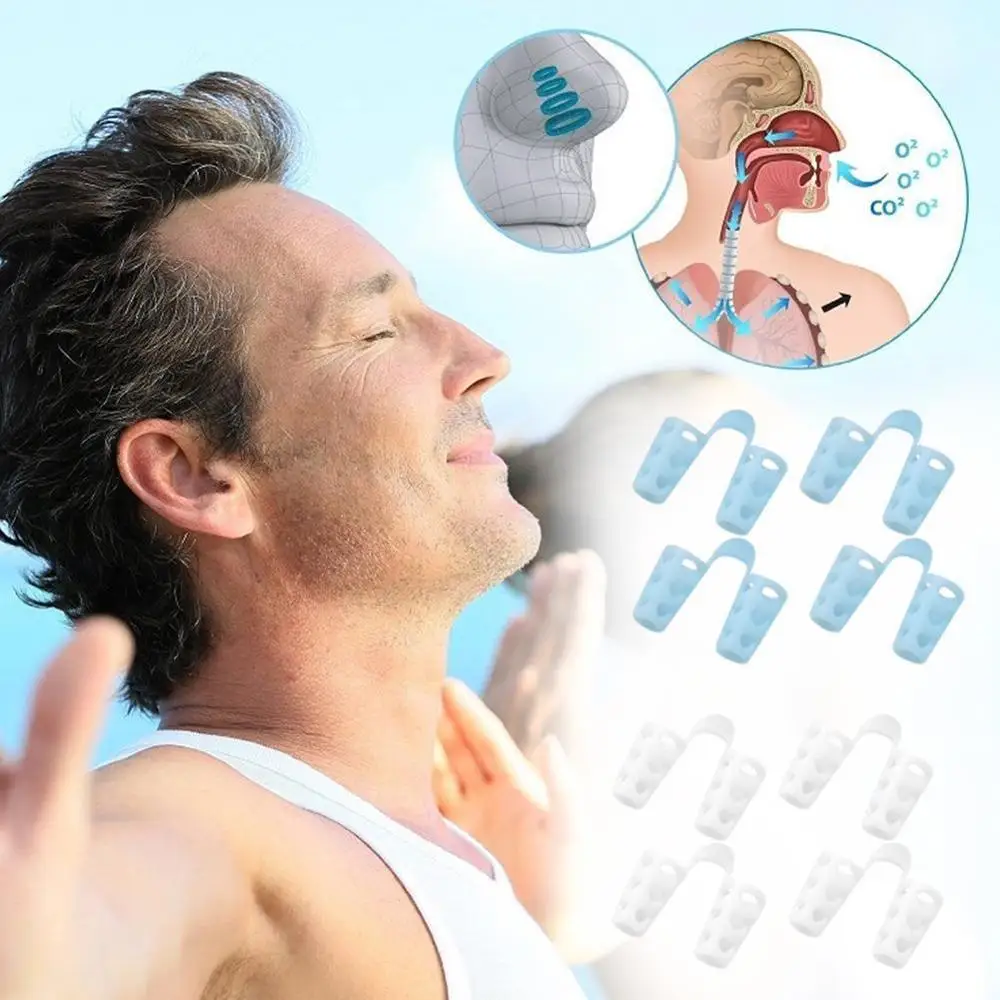 

4 pcs Relieve Snoring Nose Clip Snore Stopping Breathing Apparatus Guard Sleeping Aid Mini Snoring Device Anti Snore Devices