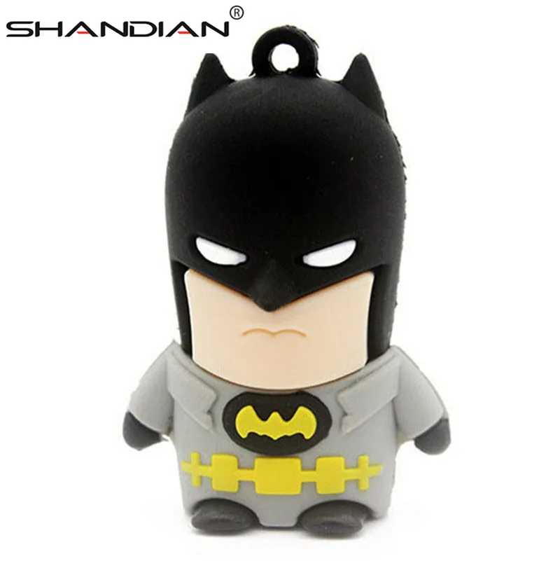 Cartoon usb 2.0 flash drive Heros batman Iron man superman 4gb 8gb 16gb 32gb 64gb Pen drive memory card stick disk pendrive gift