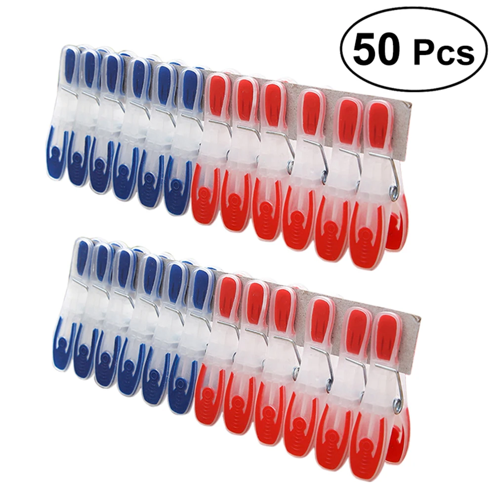 

50/25 PCS Household Essentials Clothespins Non-slip Windproof Laundry Clips Photo Clips Paper Clips for Underwear Socks Drying