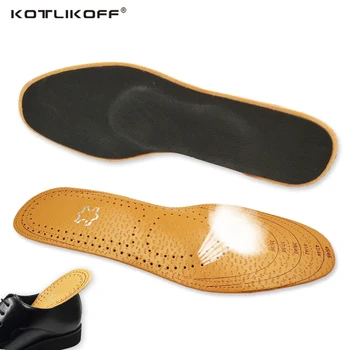 

KOTLIKOFF Leather Orthopedic Insoles Breathable Deodorant Arch Supports Massage Inserts Orthotic Insole Palmilha Shoes Pad Soles