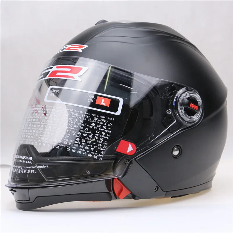 

Professional Modular touring helmet LS2 full face transforms open face Double Lens motorbike helmet Quick Release buckle