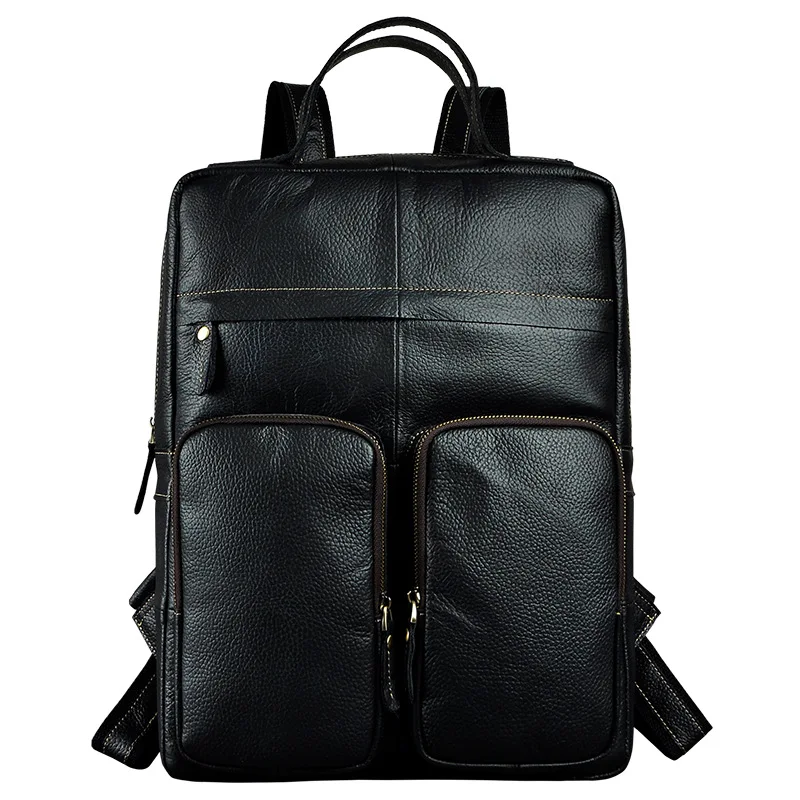 Vintage Genuine Leather Backpack Men's 15