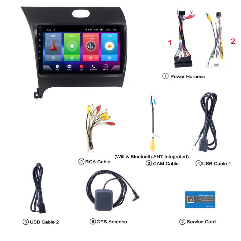 Best Car Android 8.1 Multimedia Player for KIA CERATO K3 2013 GPS Navigation Device USB bluetooth steering wheel control support 3