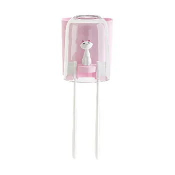 

Cats design gargle cup toothbrush holder set suction cup wall hanging adhesive gargle cup holder cartoon brush cup
