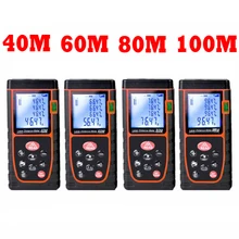 40 м 60 м 80 м 100 м цифровой лазерный дальномер метр Лазерный дальномер trena рулетка угол линейки объем тестовые инструменты