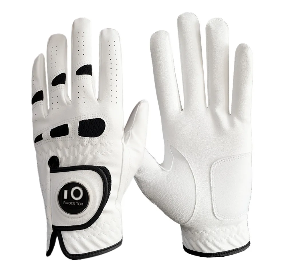 جولف قفازات الرجال بو الجلود جميع الطقس مع الكرة علامة قيمة 2 حزمة اليد اليسرى الحق وسلم Lh Rh صالح صغير متوسط ML كبير XL